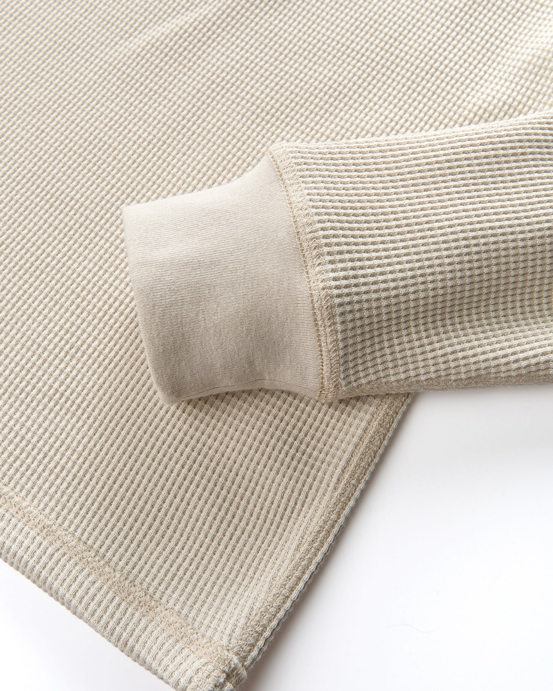The Freetime Thermal (1) Men's oatmeal cotton thermal long-sleeve knit top