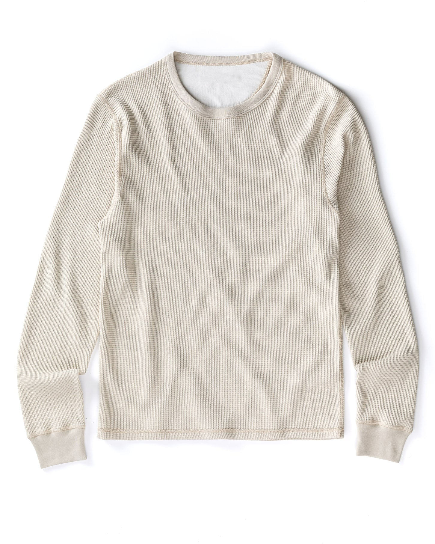 The Freetime Thermal (2) Men's oatmeal cotton thermal long-sleeve knit top